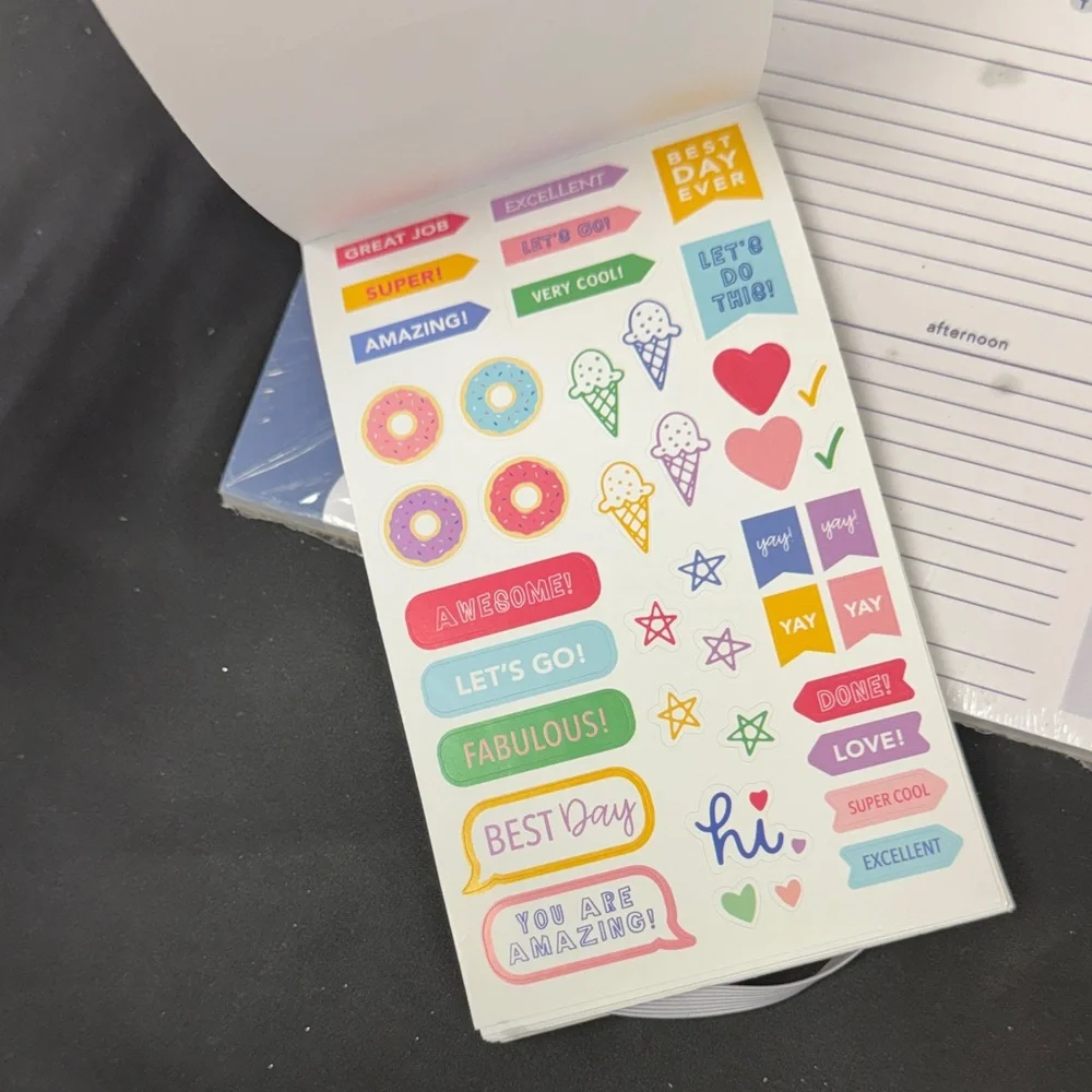 Sticker and Notepad Set with Over 400 Stickers and Caliber Pencil Me In to do